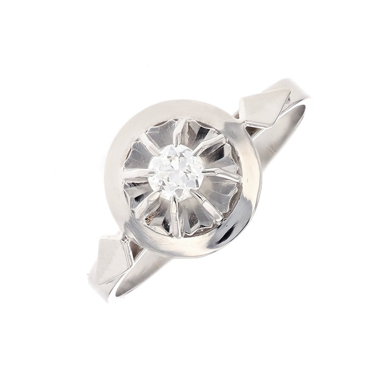 Acheter Solitaire vintage diamant 0.25 carat en or blanc 3.97g Bon état - 640,00 € Solitaire vintage diamant 0.25 carat en or blanc 3.97g Bon état - reconditionné disponible sur Gemme Les Bijoux